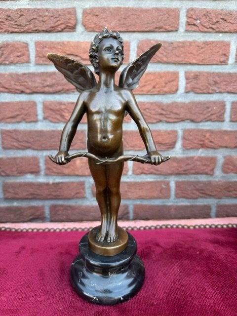 mooi bronzen beeld, Amor, god van de liefde, Antiek en Kunst, Ophalen of Verzenden, Brons