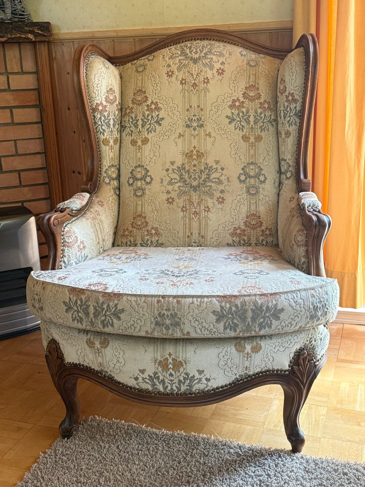 Comfortabele fauteuil met mohair stof, Ophalen of Verzenden, Gebruikt, Stof, 75 tot 100 cm