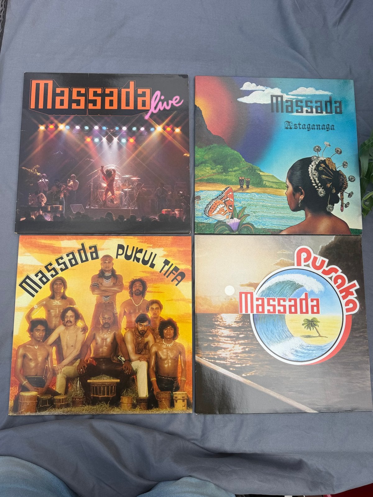 Massada LP's: Astaganaga, Pukul Tifa, Pusaka, Live (4 stuks), Cd's en Dvd's, Ophalen, LP, Rock, Gebruikt