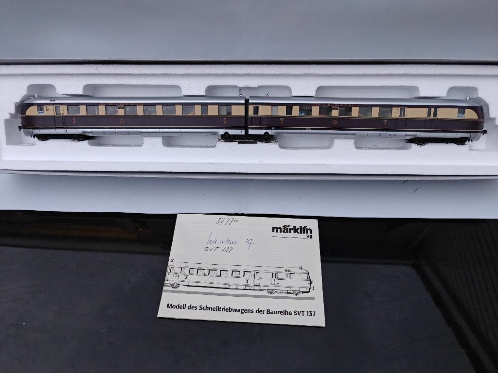 Märklin 37770 H0 SVT 137 “Vliegende Hamburger” van de DRG., Wisselstroom, Ophalen of Verzenden, Märklin, Gebruikt