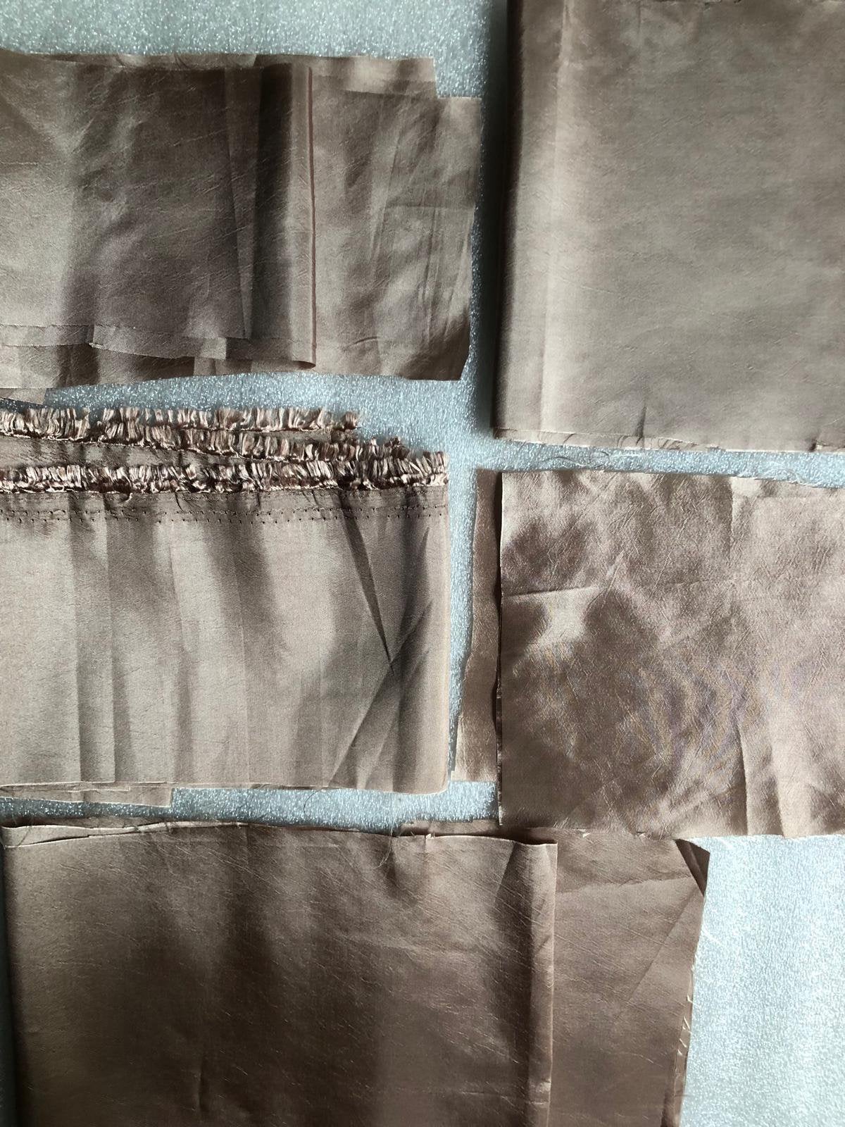 Lapje polyester - RESTANT - kaki x 8 stuks, Overige kleuren, 120 cm of meer, Ophalen of Verzenden, Zo goed als nieuw