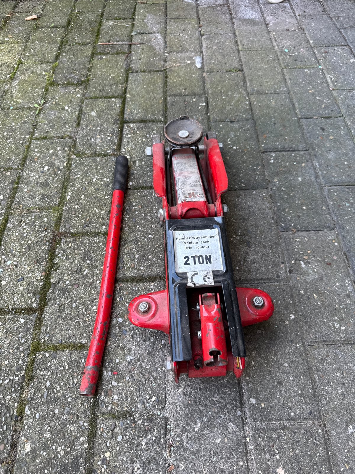 Robuuste 2-tons garagekrik - Gebruikt, Auto diversen, Ophalen, Gebruikt, Hydraulisch, Garagekrik