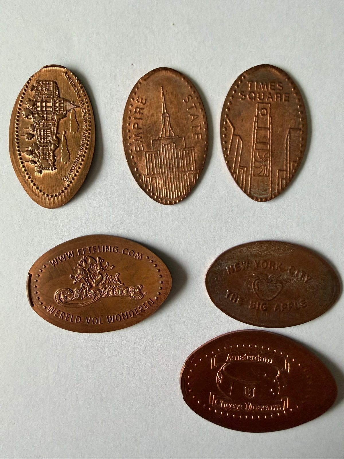 Verzameling Souvenir Pennies 14x, Ophalen of Verzenden, Gebruikt