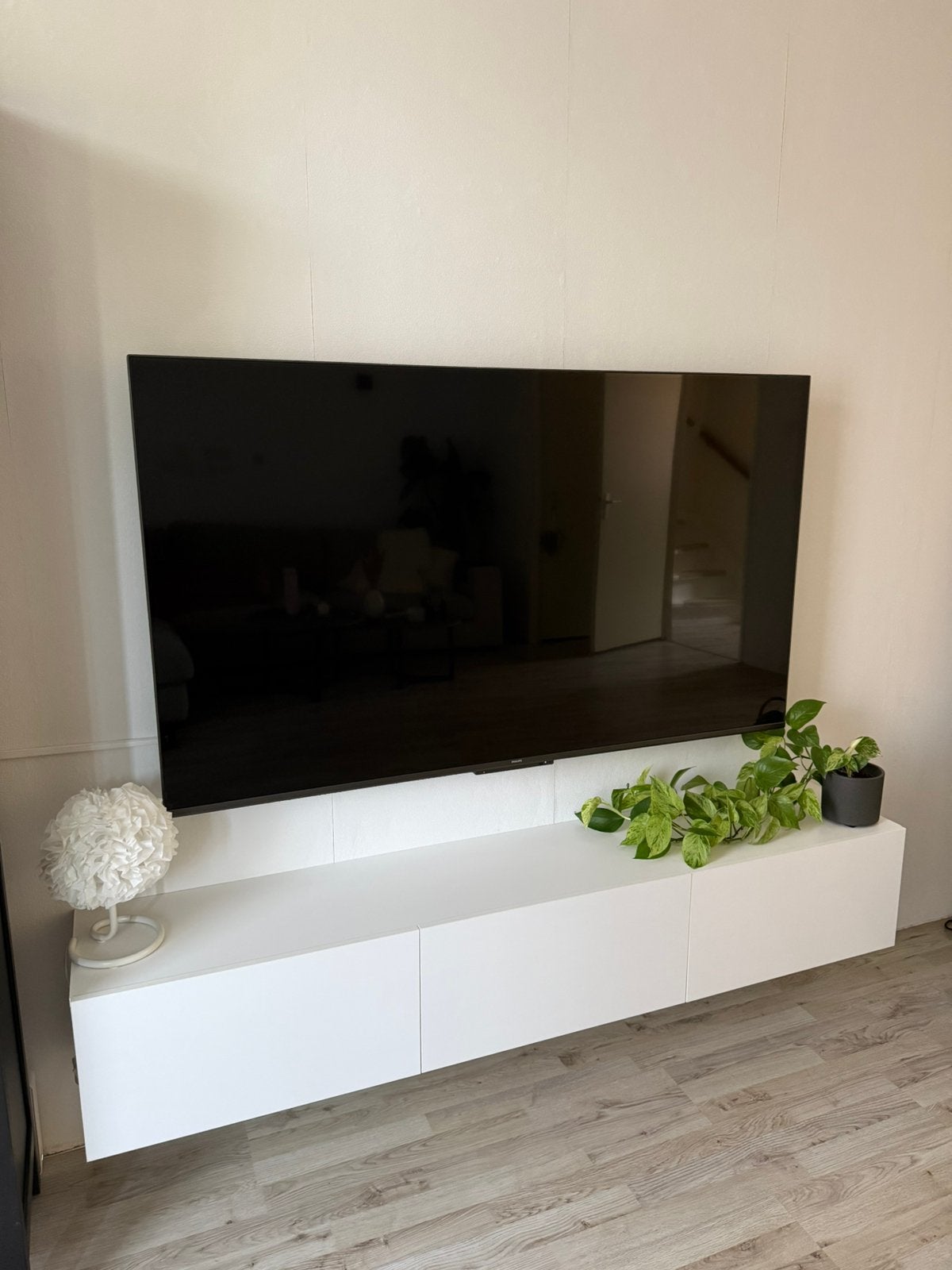 Tv meubel wit, Ophalen, 150 tot 200 cm, Zo goed als nieuw, Minder dan 100 cm
