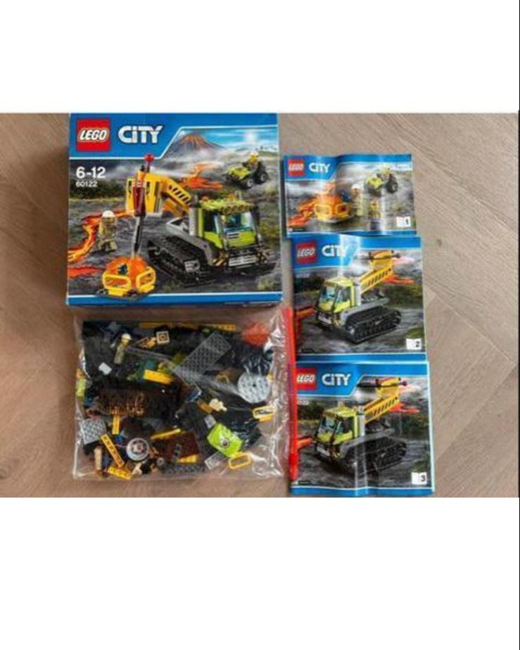 Lego City Vulkaan Rupsvoertuig set 60122, Ophalen of Verzenden, Gebruikt, Complete set, Lego