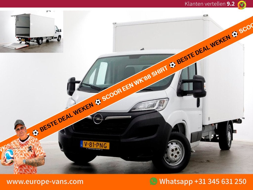 Opel Movano 2.2D 140pk Bakwagen met laadklep 1.060kg laadver, Voorwielaandrijving, Gebruikt, Euro 6, 4 cilinders
