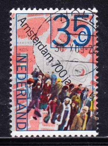1643 - Nederland nvph 1067 gestempeld , Amsterdam 700 jaar, Verzenden, Na 1940, Gestempeld