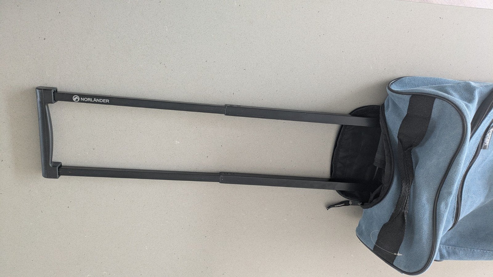 Norländer reistrolley / reistas op wielen – blauw, Uitschuifbare handgreep, 30 cm of meer, Gebruikt, Blauw