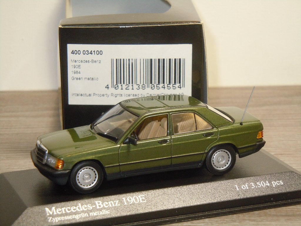 Mercedes 190E 1984 - Minichamps 1:43 - in Box, Overige merken, Auto, Verzenden, Onbekend