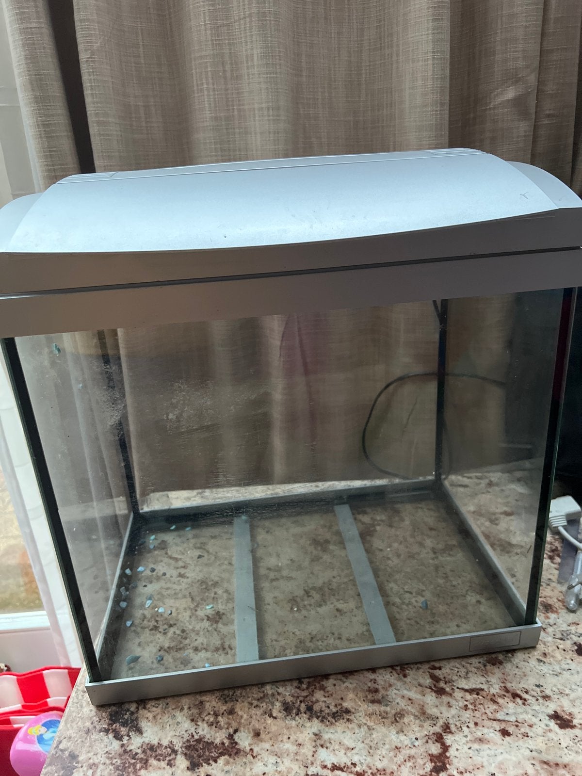 Aquarium 45x44x29, incl lamp, Dieren en Toebehoren, Ophalen of Verzenden, Inclusief deksel, Gebruikt, Leeg aquarium