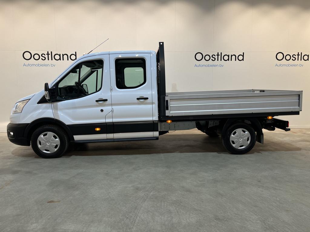 Ford Transit 2.0 TDCI L3H1 130 PK DC 7 pers. Open Laadbak /, Voorwielaandrijving, Stof, 4 cilinders, Met garantie (alle)