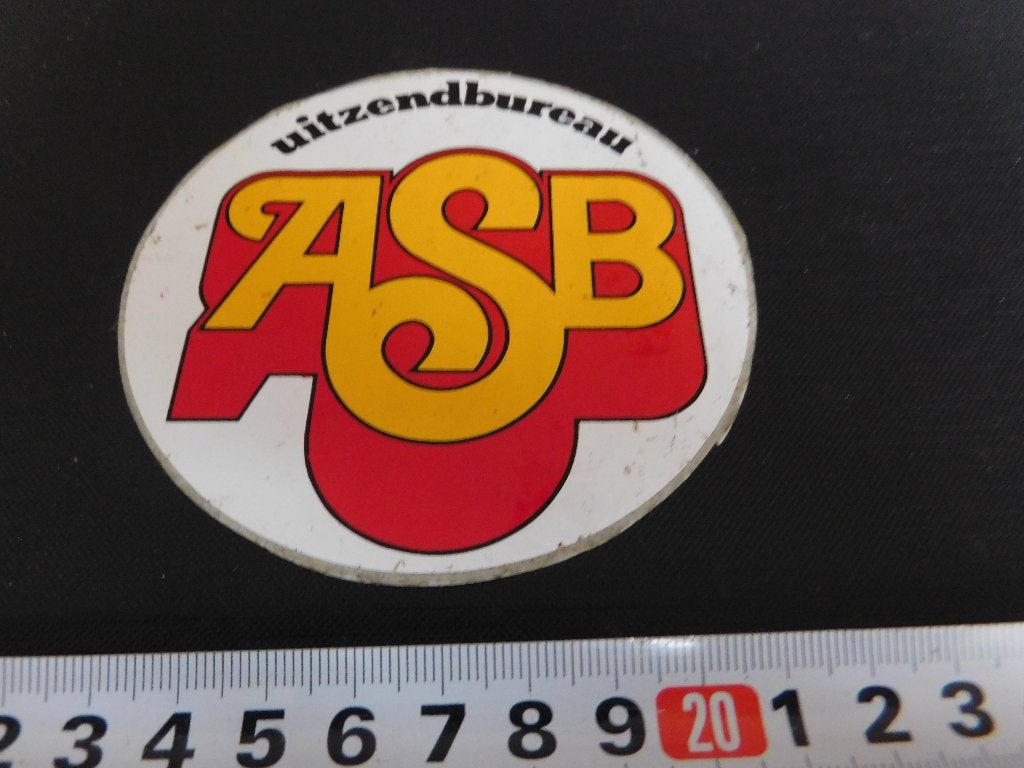 sticker Uitzendbureau ASB, Verzamelen, Ophalen, Zo goed als nieuw