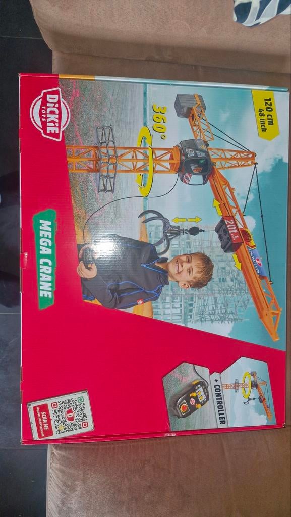 Dickie Toys Mega Kraan met Afstandsbediening 120cm, Ophalen of Verzenden, Zo goed als nieuw, Jongen of Meisje