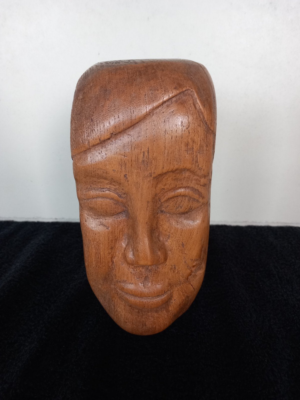 Houten Buste, vrouwenhoofd Art deco stijl, Antiek en Kunst, Buste, Ophalen of Verzenden, 20 - 50 cm, Hout