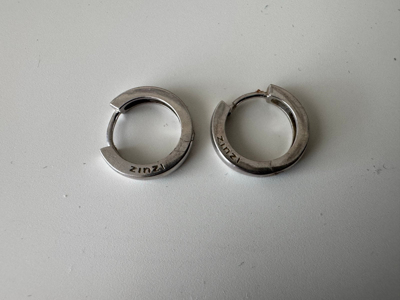 Zinzi zilveren creolen 15 mm, Sieraden, Tassen en Uiterlijk, Oorbellen, Hangers, Ophalen of Verzenden, Zo goed als nieuw, Zilver