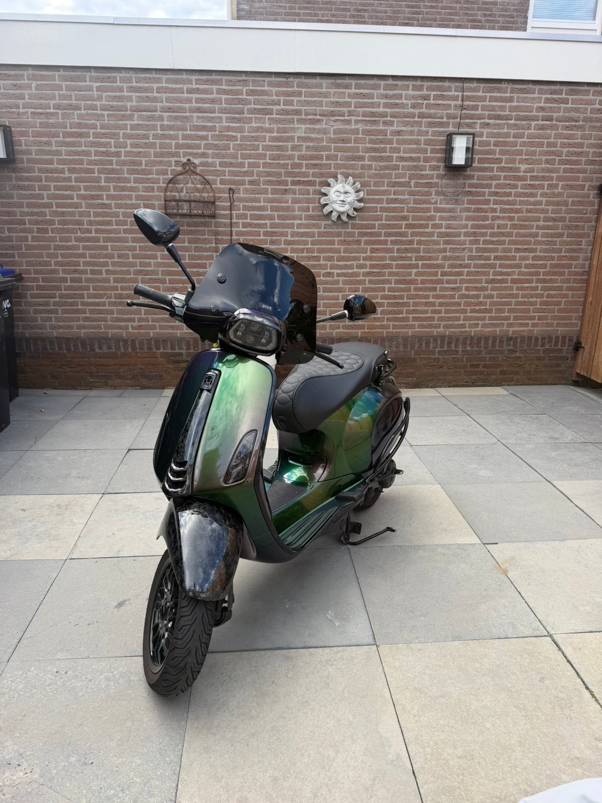 Vespa Sprint 2017 Groen Metallic | Windscherm | Beugels, Fietsen en Brommers, Scooters | Vespa, Zo goed als nieuw, Vespa S, Maximaal 45 km/u