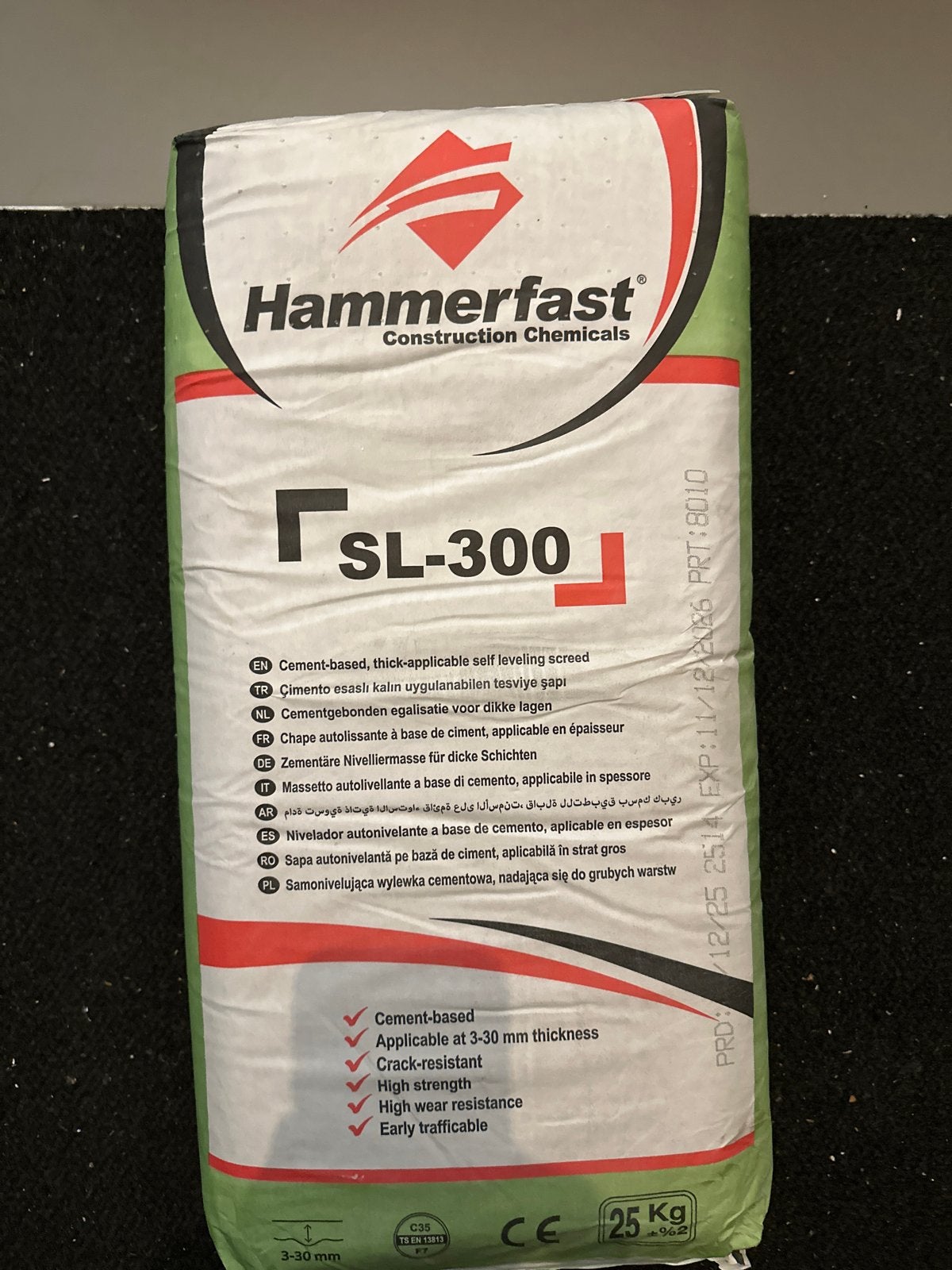 Hammerfast SL-300 Cementgebonden Egalisatie 25kg, Ophalen, Nieuw