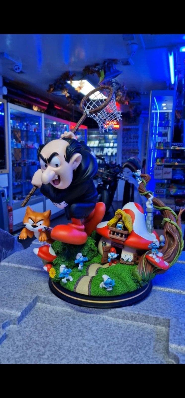 Cartoon kingdom Smurfs diorama,Smurfs,Sideshow., Ophalen of Verzenden, Zo goed als nieuw