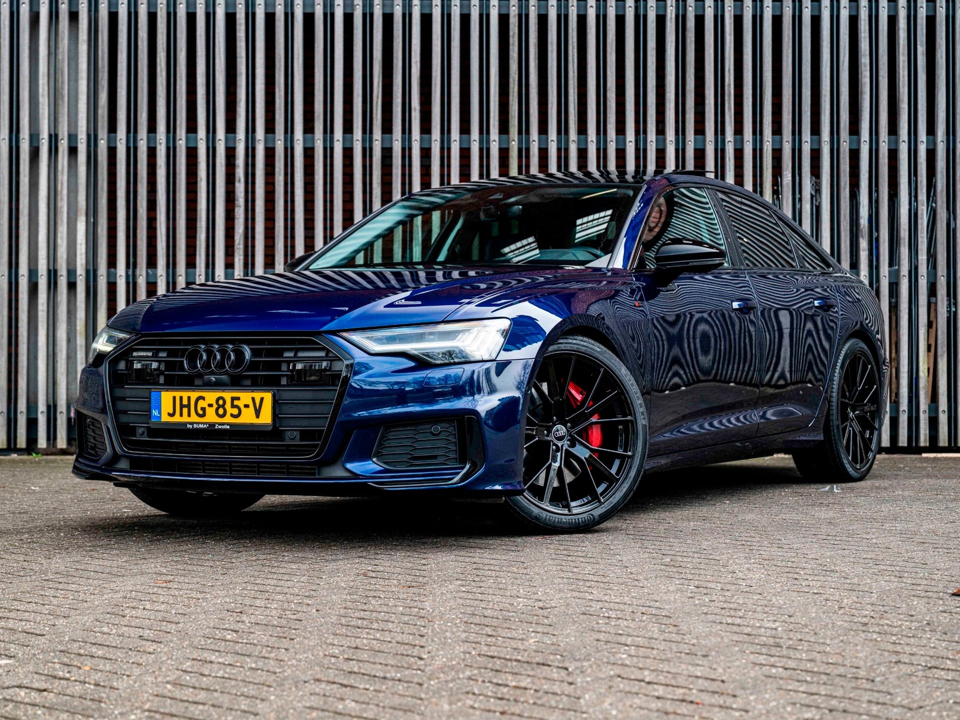 Audi A6 Limousine 55 TFSIe Quattro Comp. S-Line |21''|S6 Dif, Auto's, Automaat, Gebruikt, 4 cilinders, Blauw