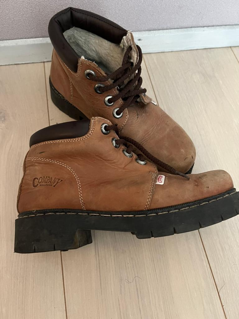 Company Original bruine leren veterboots maat 40, Ophalen of Verzenden, Gedragen, Bruin, Boots