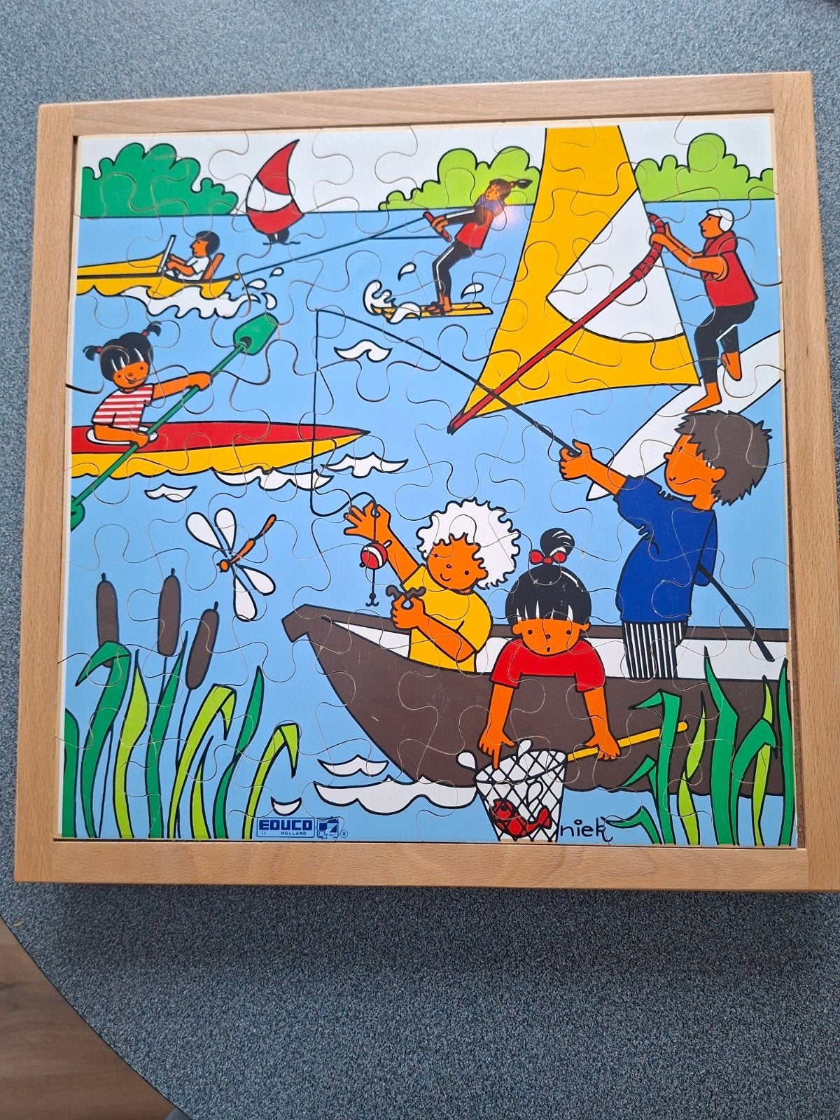 Educo puzzel, Ophalen of Verzenden, Meer dan 50 stukjes, 4 tot 6 jaar, Van hout