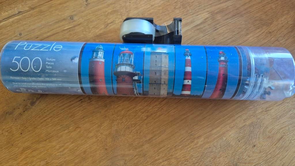 Legpuzzel Vuurtorens Waddeneilanden 500 stukjes, Hobby en Vrije tijd, Ophalen of Verzenden, 500 t/m 1500 stukjes, Zo goed als nieuw