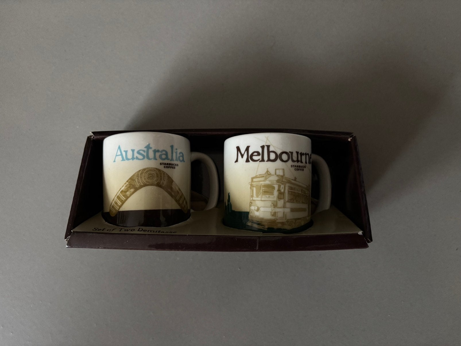 Starbucks espresso Australia en Melbourne demitasse set, Ophalen of Verzenden, Zo goed als nieuw
