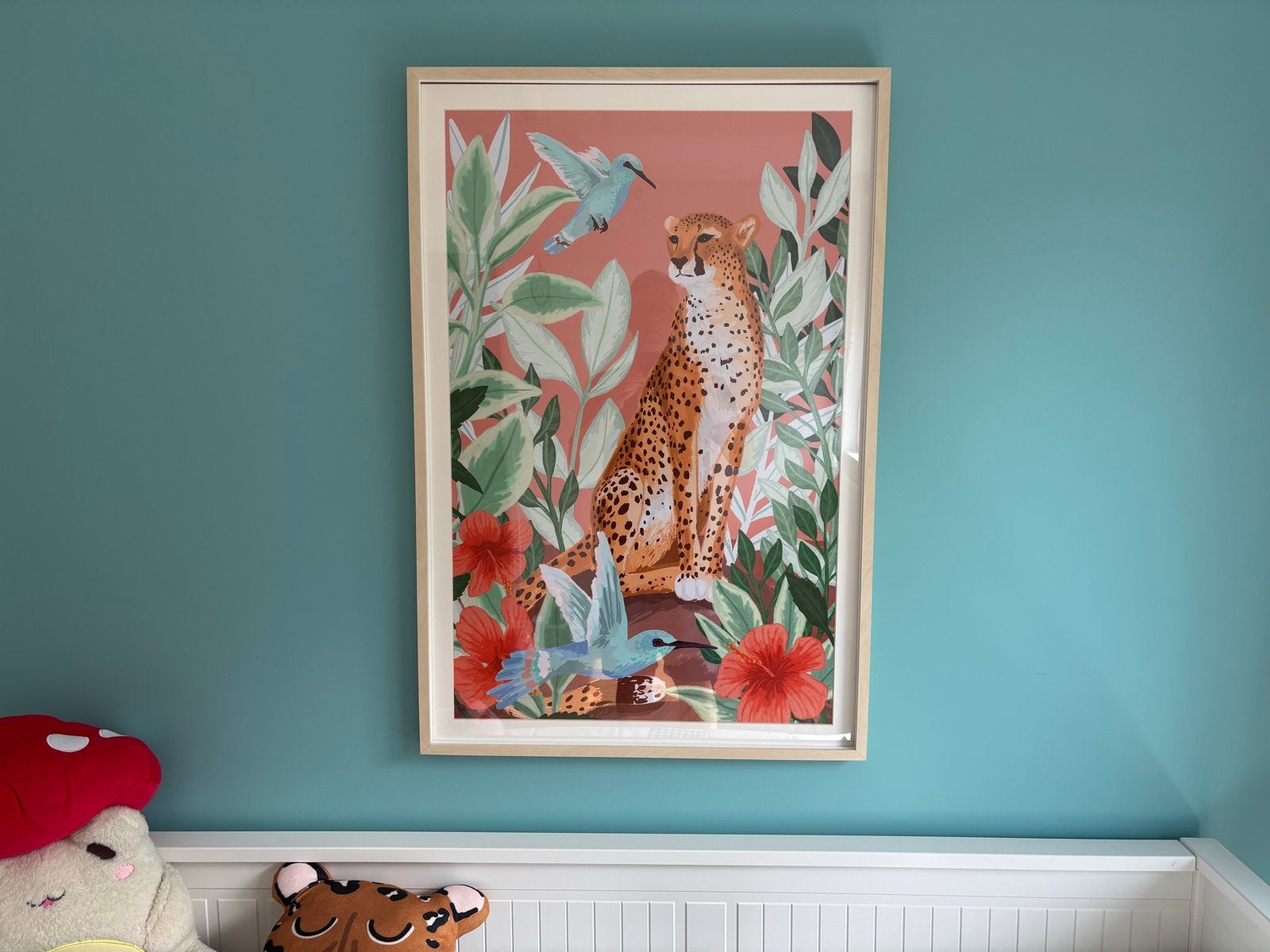 Panter poster in IKEA lijst Rodalm 61x91, Ophalen, Zo goed als nieuw, Foto of Poster, 75 – 100