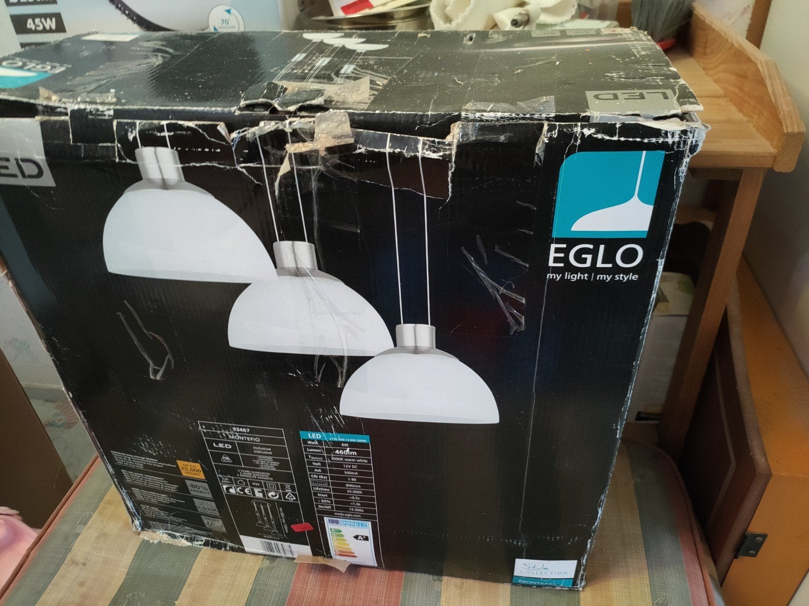 hanglamp, Ophalen