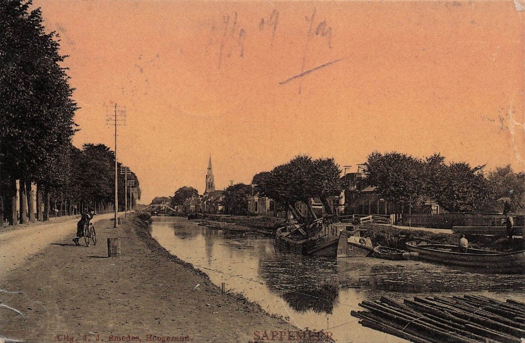 JP641 Tulpkaart Sappemeer ca 1910, Ophalen of Verzenden, Voor 1920, Gelopen, Groningen