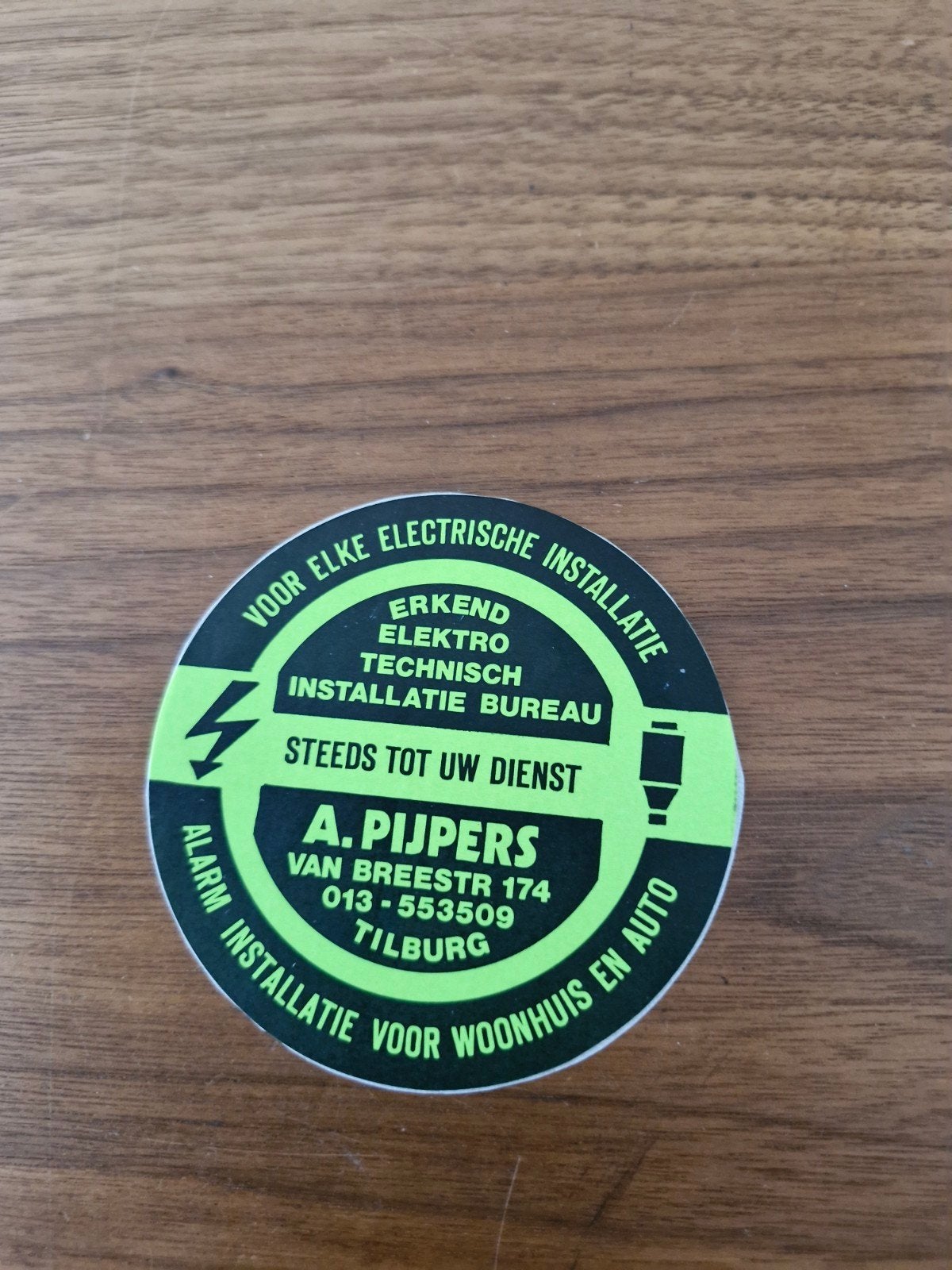 9356 Sticker A. Pijpers Elektrotechnisch Installatieburea, Verzamelen, Ophalen of Verzenden, Gebruikt, Bedrijf of Vereniging