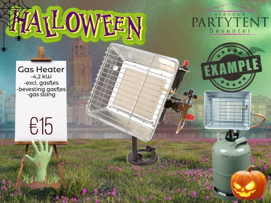 Gasfles heater 4.2kW huren voor Halloween feest, Ophalen, Nieuw, Halloween of Griezel