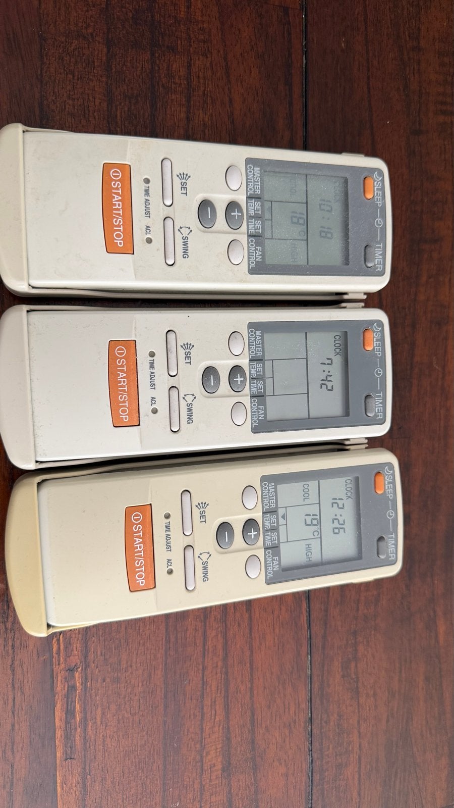 3x Airco Afstandsbediening - Universeel, Audio, Tv en Foto, Ophalen of Verzenden, Gebruikt, Universeel, Met display