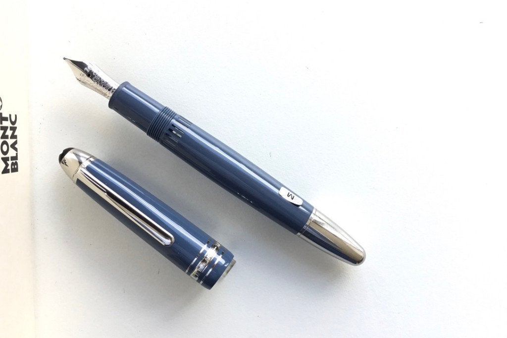 Montblanc Vulpen Meisterstück LeGrand Glacier Blue Resin, Ophalen of Verzenden, Zo goed als nieuw, Vulpen, Mont Blanc