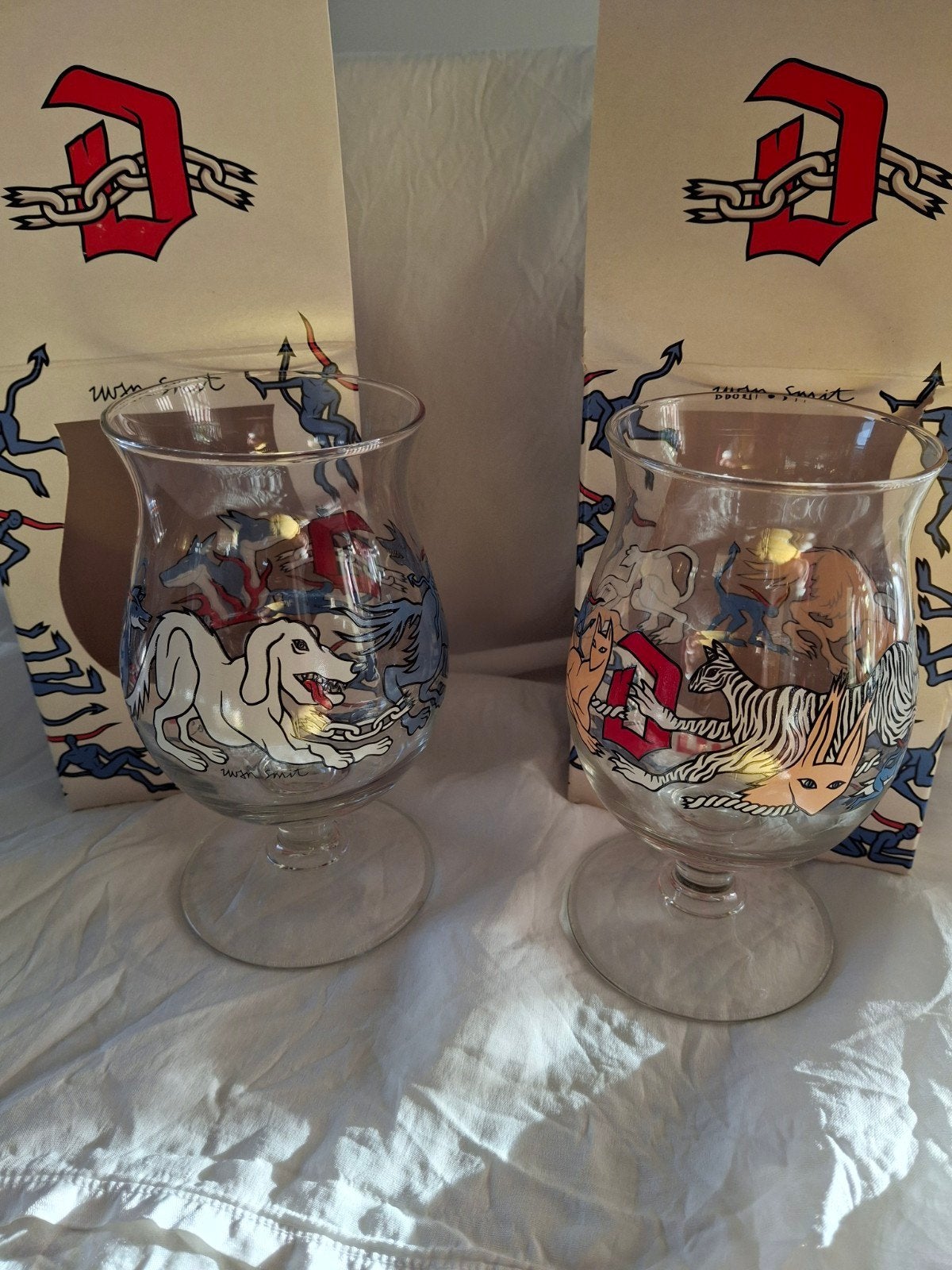 2 x duvel glazen., Ophalen of Verzenden, Nieuw, Bierglas