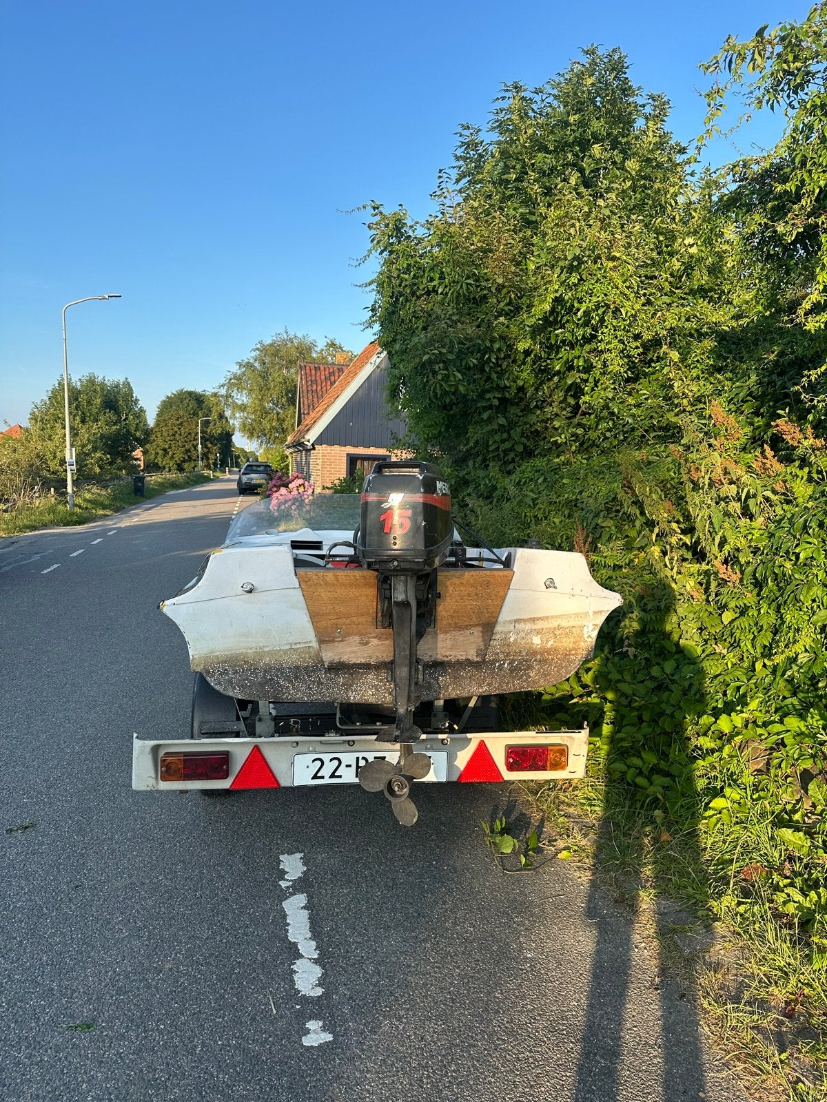 Kleine speedboot met Mercury 15pk buitenboordmotor, Watersport en Boten, Ophalen, Overige merken, Gebruikt, Tot 1.00 meter