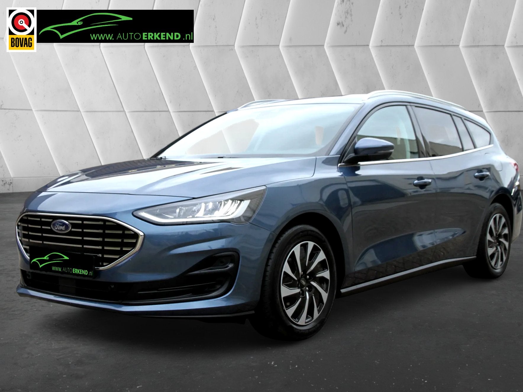 Ford FOCUS Wagon 1.0 EcoBoost Titanium X Business Hybrid, 12 maanden, Gebruikt, 1295 kg, Blauw