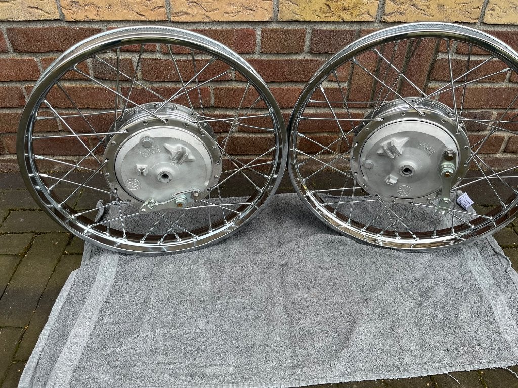Set nieuwe wielen Kreidler RS met orig. 160mm Leleu naven., Fietsen en Brommers, Ophalen of Verzenden, Gebruikt, Overige typen