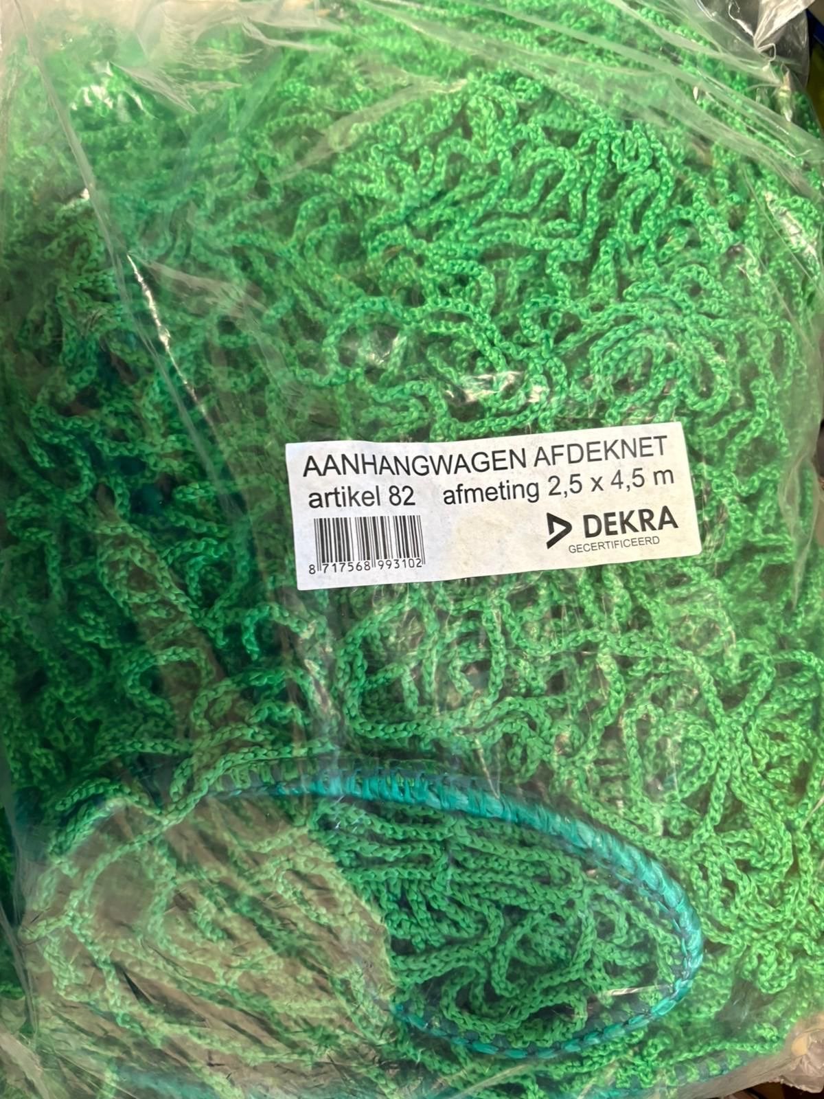 Aanhangernet 2,5x4,5 m nieuw DEKRA gecertificeerd, Ophalen of Verzenden, Nieuw