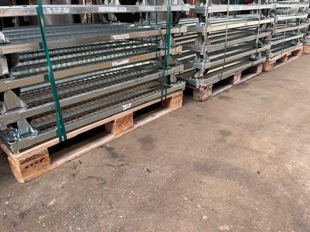 3 heks Gaascontainer Rolcontainer 120x80  Manutan / Overtoom, Ophalen, Transportkar, 100 liter of meer, Zo goed als nieuw