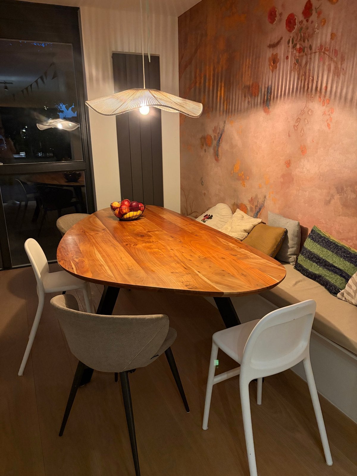 Eettafel Nous living Arya van Wehkamp - Massief Acaciahout, Huis en Inrichting, Ophalen, 100 tot 150 cm, 200 cm of meer, Zo goed als nieuw