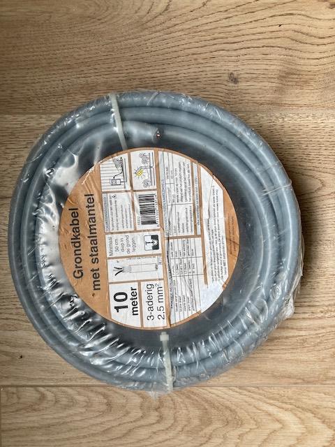 Grondkabel YMVK-as DCA 3x2,5 mm² grijs - nieuw, Ophalen of Verzenden, Nieuw, Kabel of Snoer