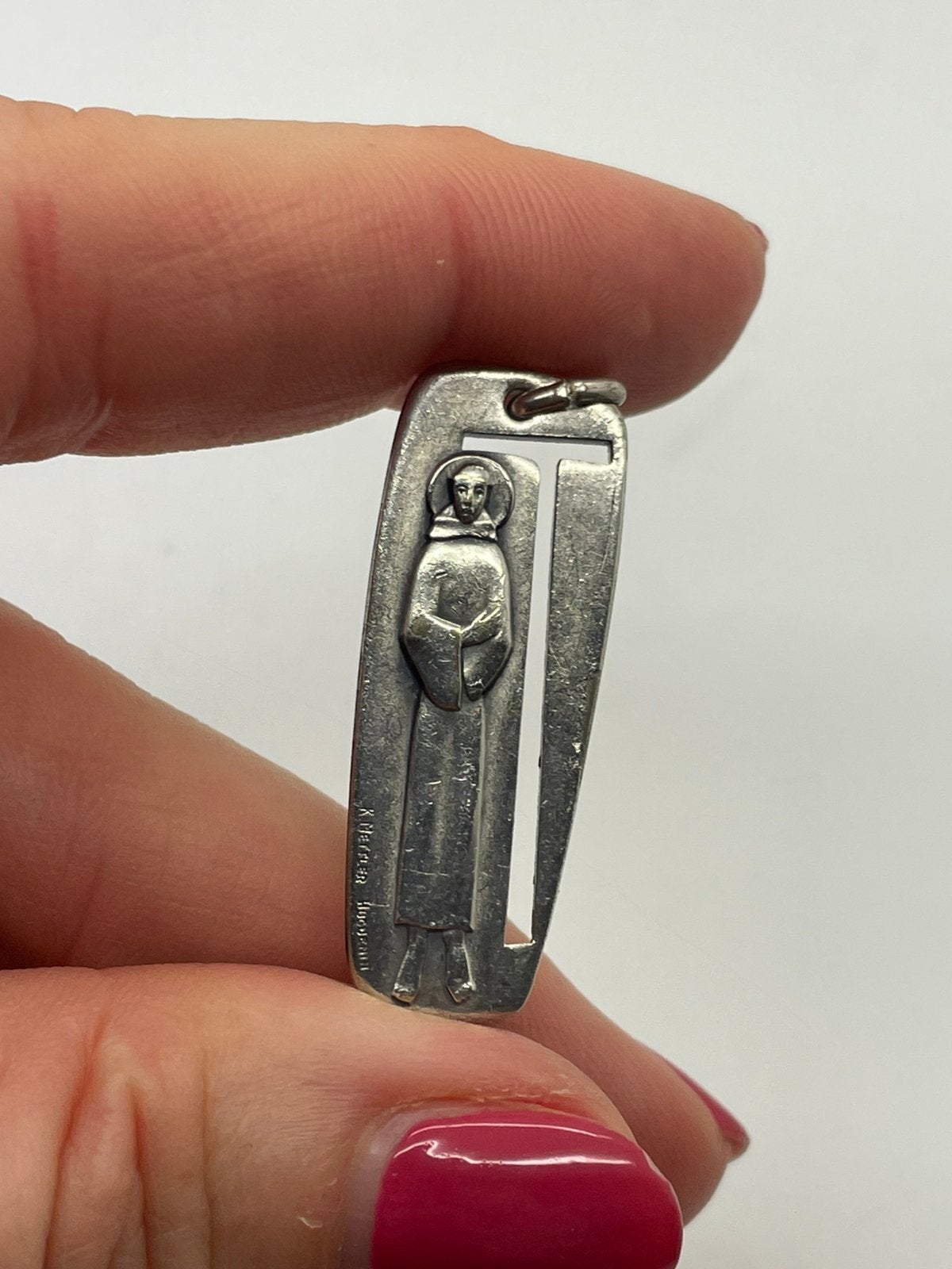G692 Prachtige zelfzame vintage hanger K. Mettler, Ophalen of Verzenden, Zilver