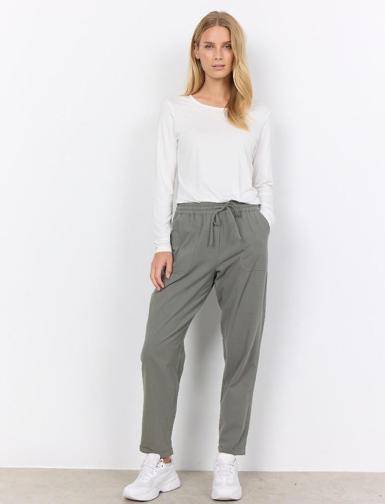 Soyaconcept zomer broek, khaki groen, mt L, CISSIE, nieuw, Kleding | Dames, Broeken en Pantalons, Soyaconcept, Maat 42/44 (L)
