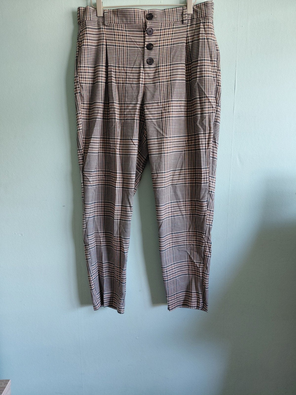 Zara TRF Geruite Broek - Maat L, Meerkleurig, Maat 42/44 (L), Ophalen of Verzenden, Lang