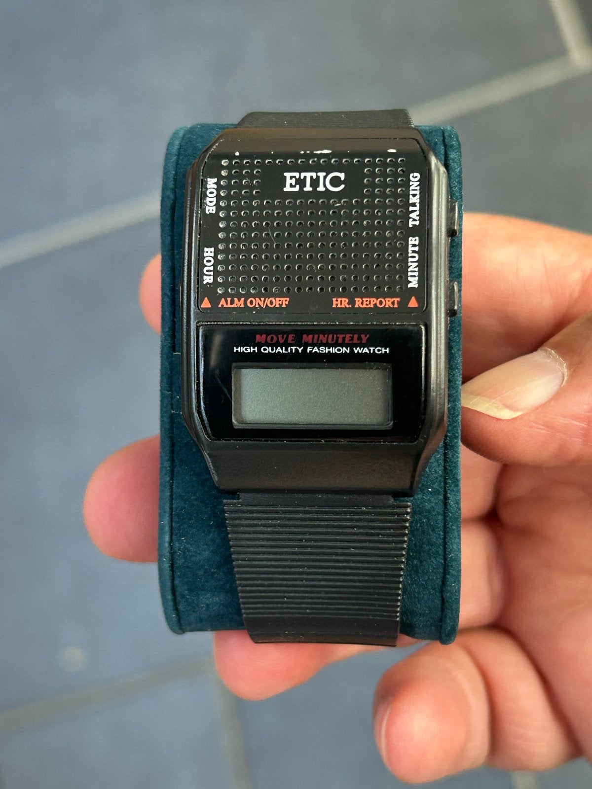 Vintage ETIC Talking Watch - Jaren '80/'90 - Voor blinden/re, Overige merken, Overige materialen, Met bandje, Polshorloge