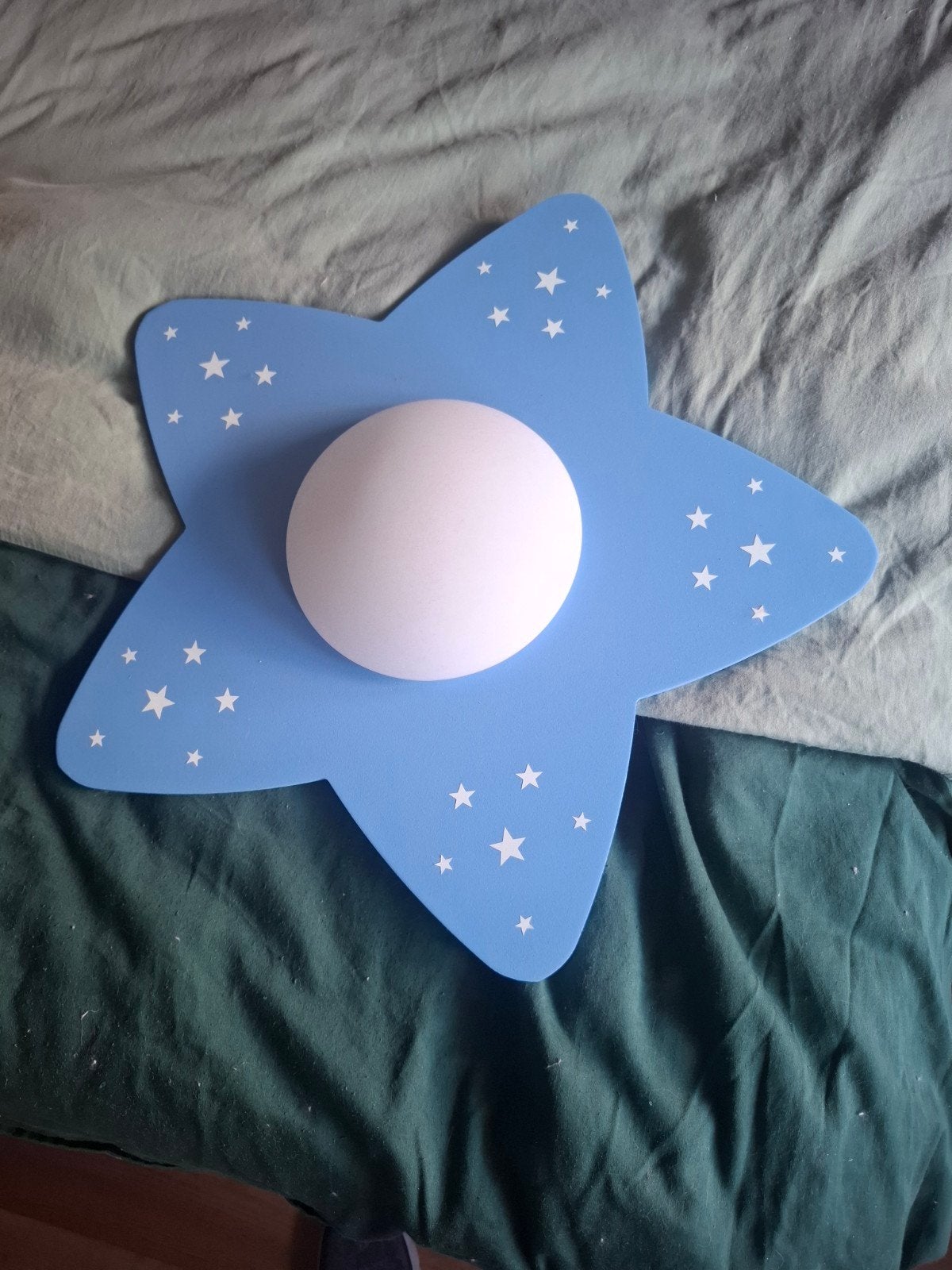 Leuke blauwe sterrenlamp voor kinderkamer, Gebruikt, Overige merken, Ophalen of Verzenden, Ophangbaar