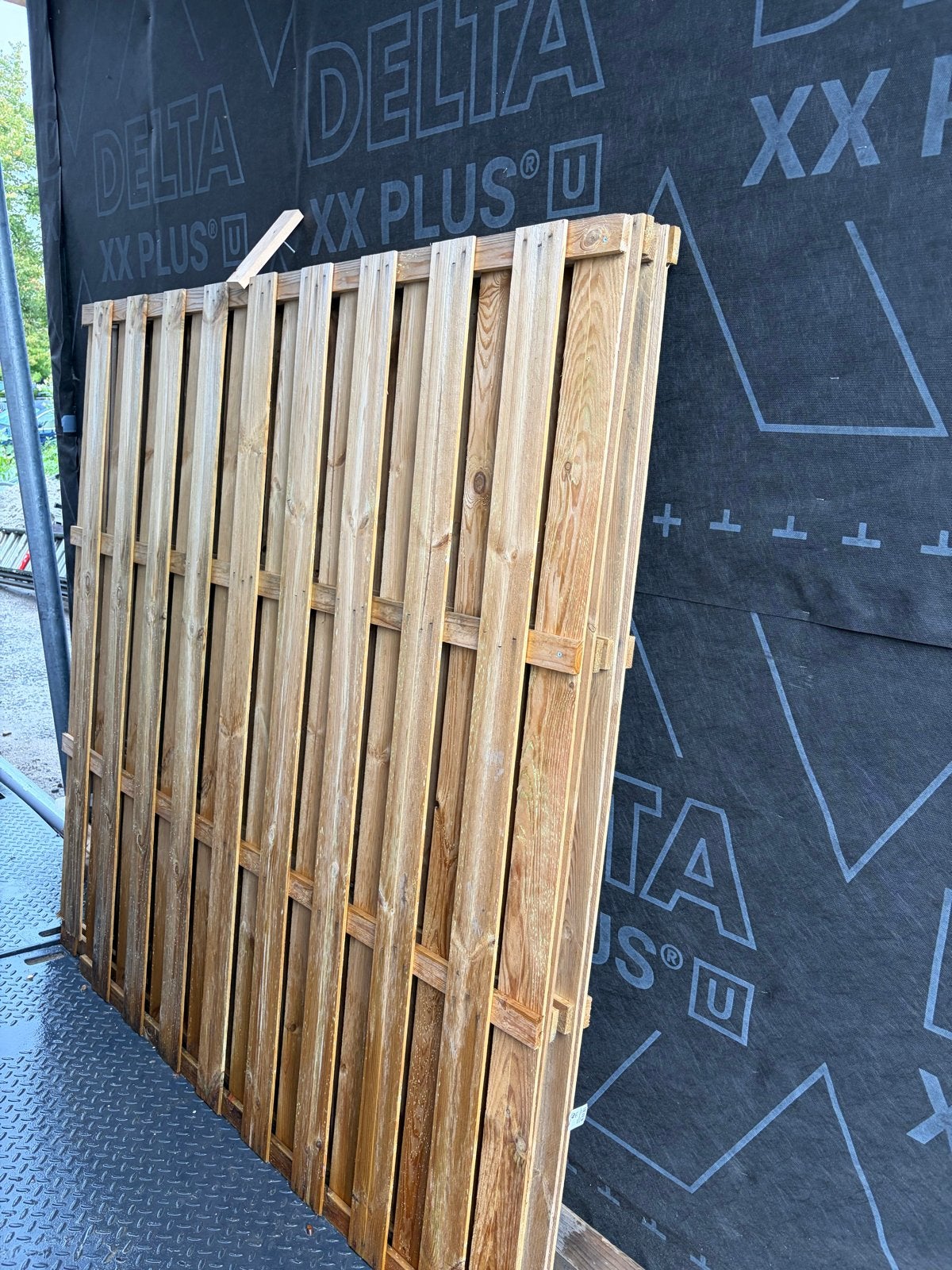 Schutting delen - Hout - zgan, Tuin en Terras, Ophalen, Minder dan 3 meter, Hout, 1 tot 2 meter