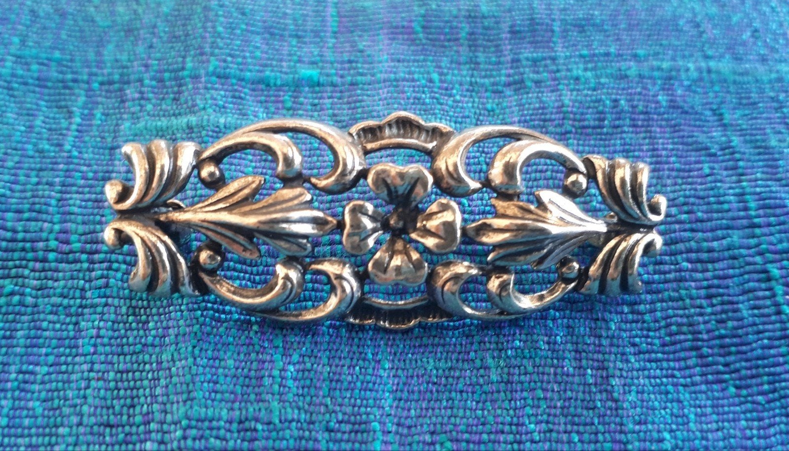 Oude Opengewerkte Zilveren Broche., Sieraden, Tassen en Uiterlijk, Antieke sieraden, Ophalen of Verzenden, Zilver, Broche