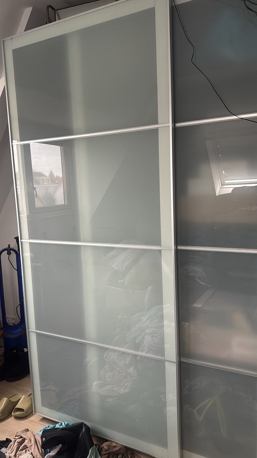 IKEA Pax kast glazen schuifdeuren 200x236 cm, Ophalen, Gebruikt, 200 cm of meer, 150 tot 200 cm